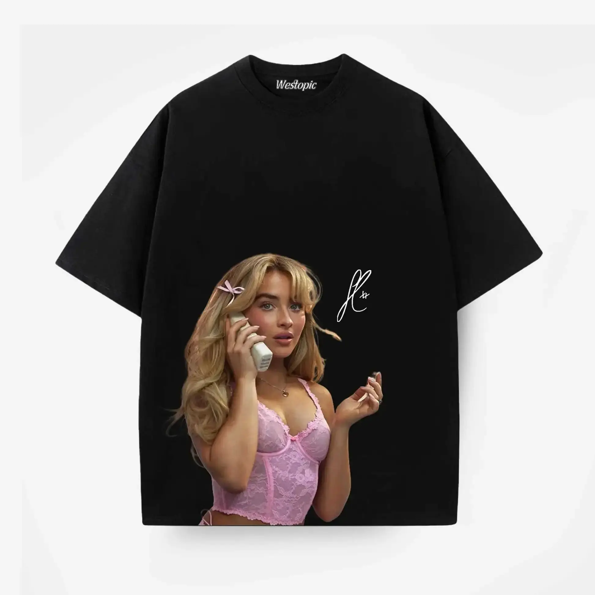 High Street Hip Hop Damenbekleidung SABRINA CARPENTER T-Shirt Hot Sale Damen T-Shirt Casual Übergroßes Baumwoll-T-Shirt Unisex – Detail 15