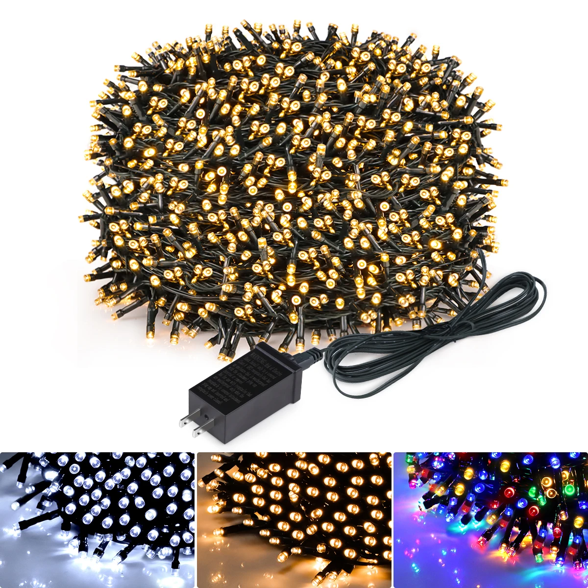 عطلة 24 فولت LED أضواء عيد الميلاد  جارلاند سلسلة ضوء 50 متر 100 متر مقاوم للماء للخارجية حديقة المنزل السنة الجديدة ديكور الحفلات