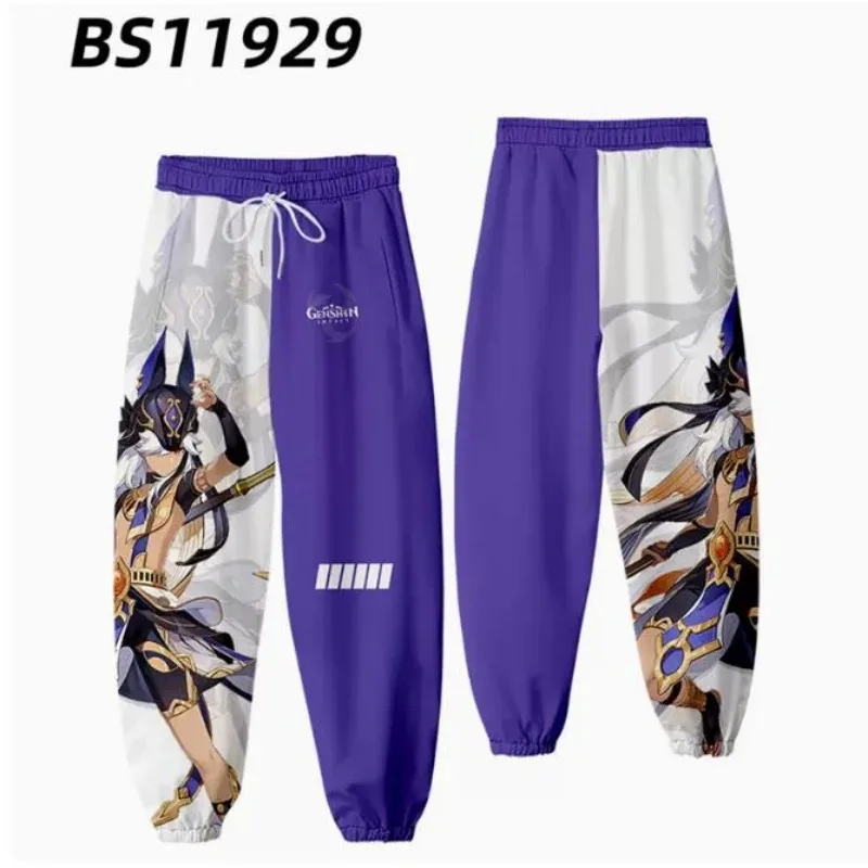 Hot Game Genshin Impact 3D Joggers Pants Men/Women Casual Trousers Hip Hop Sweatpants Cyno Cosplay Costumes Pantalon Homme 2024