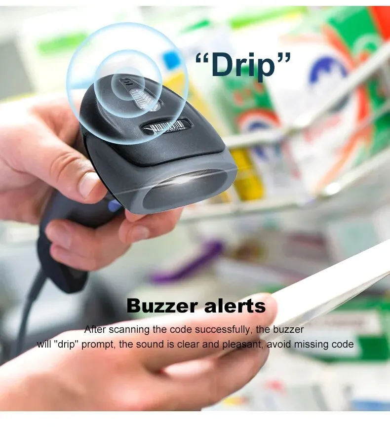 Zijaanzicht van barcodelezer