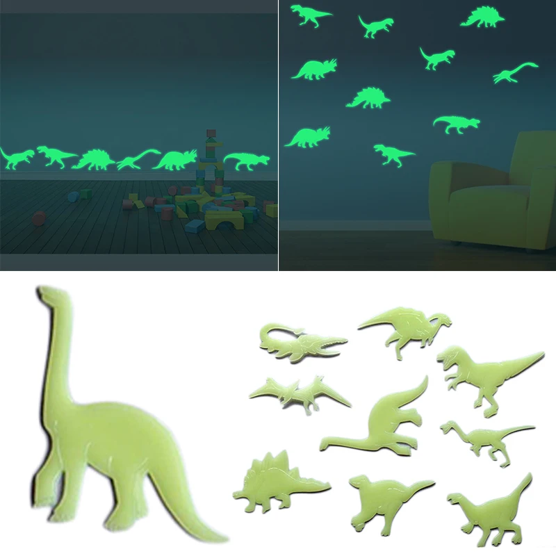 Glow-In-The-Dark Unique Kids Three Long-Lasting Facile Da Applicare Vibrant Glow-In-The-Dark Wall Stickers 3D Educational Lifelike