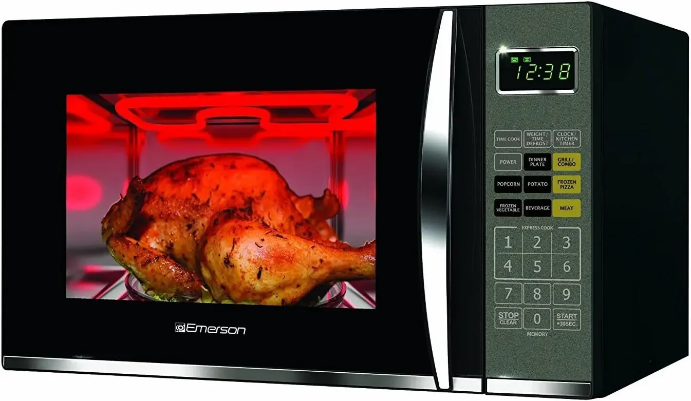 MWG9115SB-N Microwave Oven with Griller, Timer & LED Display 1100W, 11 Power Levels, 9 Pre-Programmed Settings, Removable Glass 2