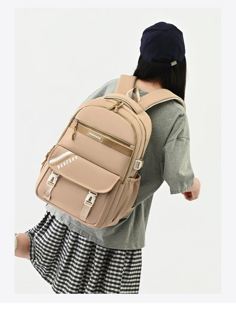 2026 neueste Trendy Verdicken Rucksack Für Frauen Frühling Und Herbst Einfache Reise Laptop Rucksack Für Männer Hohe Schule Und Mittleren – Detail 18