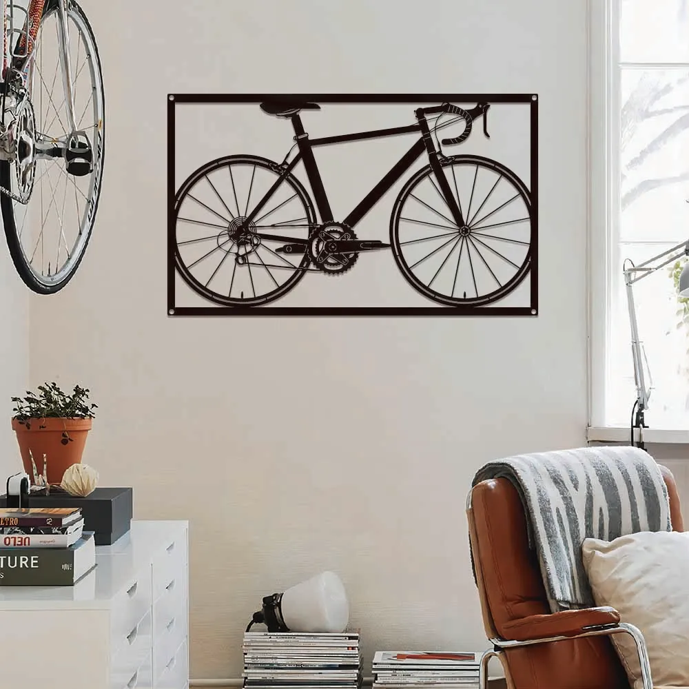 

Настенный декор для велосипеда, 1 шт., Металлический Настенный декор для велосипеда, подарок для велосипедиста, байкерское искусство, Металлический Настенный декор, домашний декор для гостиной, настенные подвески