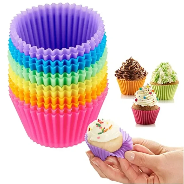 1pc Silicone Cake Mold Round Shaped Muffin Cupcake Baking Molds Kitchen  Cooking Bakeware Maker DIY Cake Decorating Tools