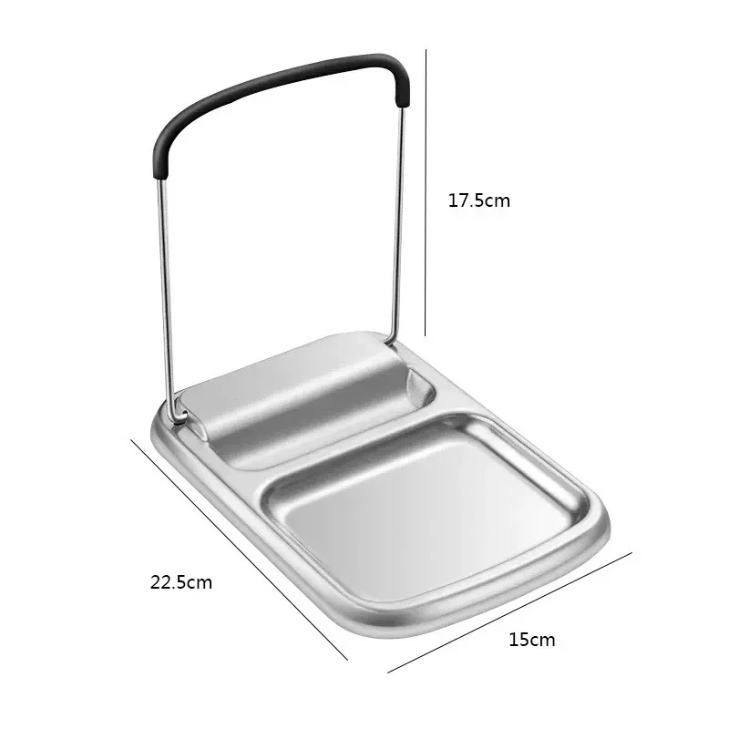 304 Stainless Steel Desktop Pot Lid Storage Bracket Foldable Kitchen Storage Rack Multi-functional Pot Shovel Rack Storage Rack 6