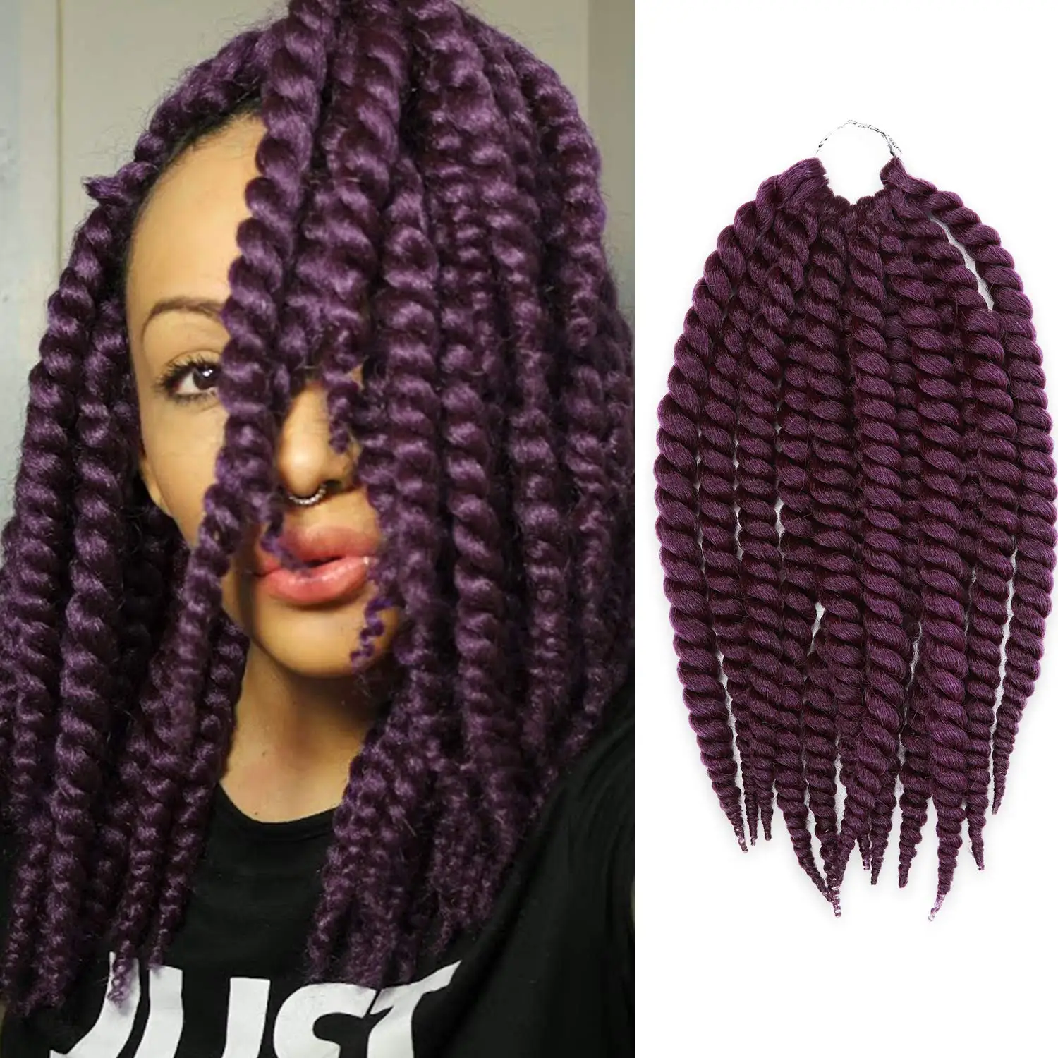 Synthetic Mambo twist crochet braids jumbo hair African wig thick twist crochet braids Jumbo Hair Havana hair hava