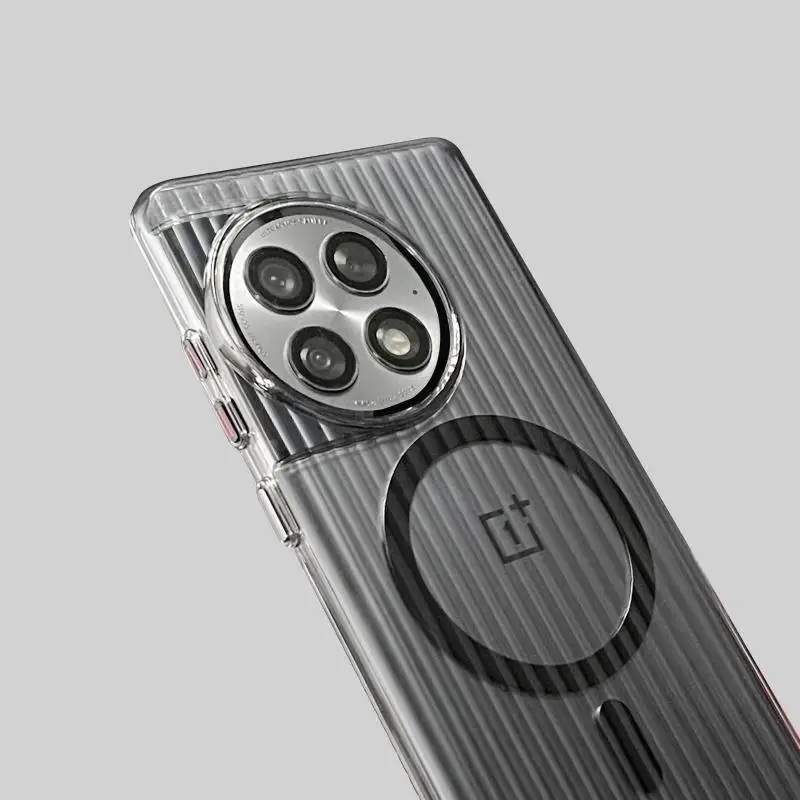 Fashion Corrugated Transparent Magnetic Anti-Fall Phone Case