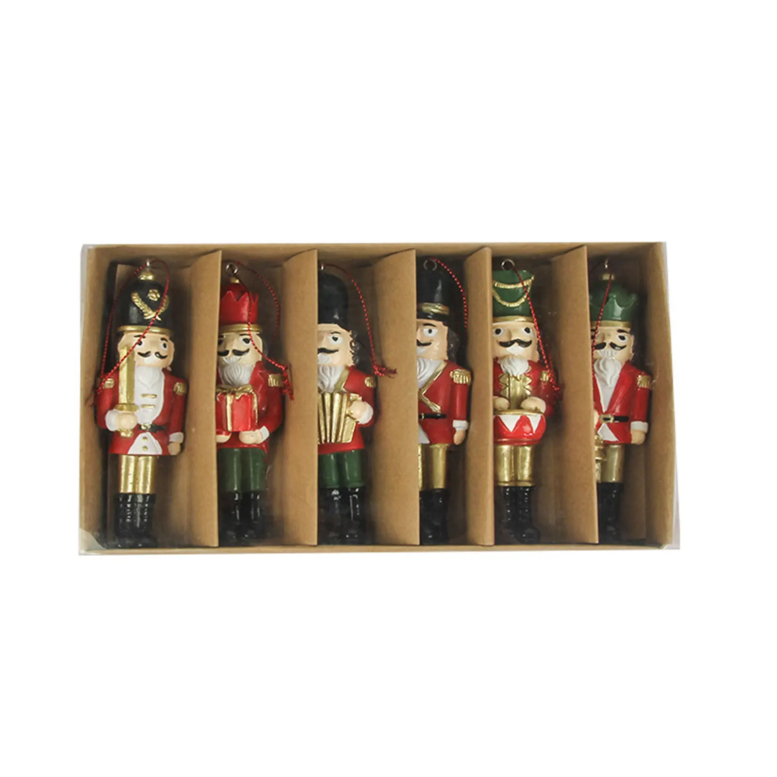 

Christmas Nutcracker Ornaments Set Nutcracker Christmas Decorations 6pcs Wooden Christmas Nutcrackers For Christmas Tree Ornam