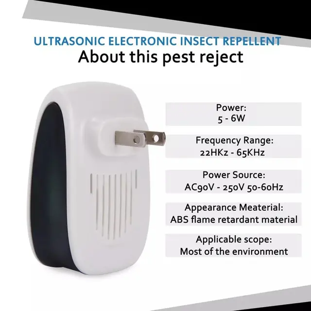 Szúnyoggyilkos-A Mosquito Killer Elektronikus Többcélú Ultrahangos Kártevőirtó Utasítsa El A Patkány Egér Visszataszító Rágcsáló Hibáját - Image 4