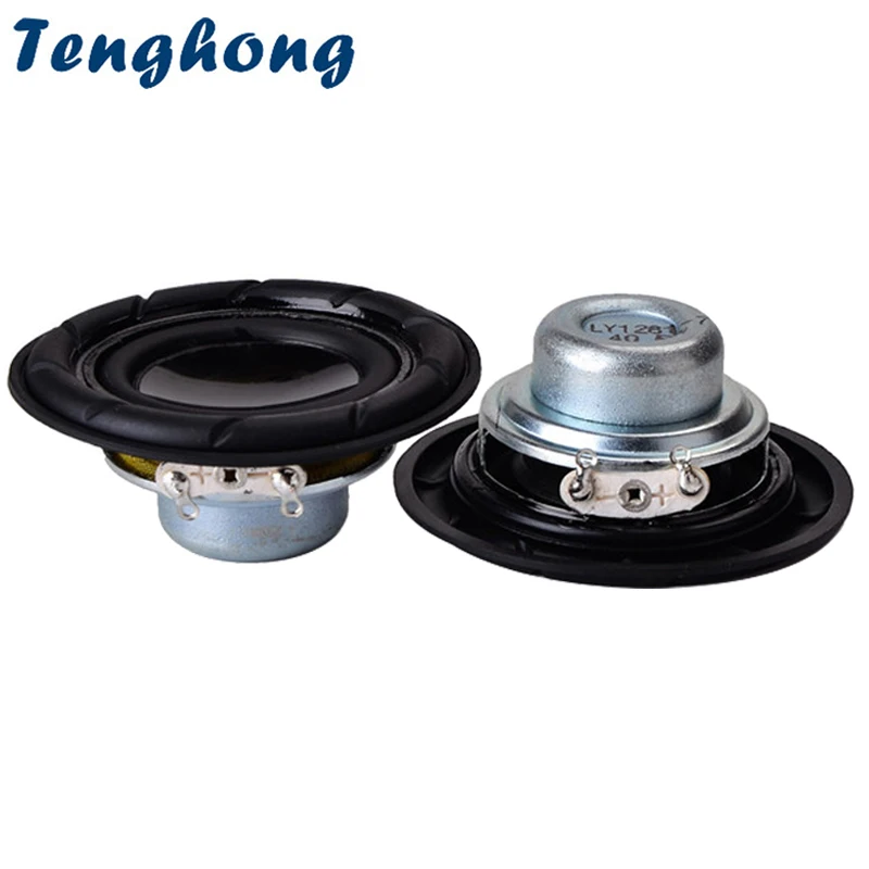 Tenghong 2pcs 4 Ohm 5W 40MM Audio Full Range Speaker Unit Bordering PU Edge Bluetooth Loudspeaker For Home Theater DIY