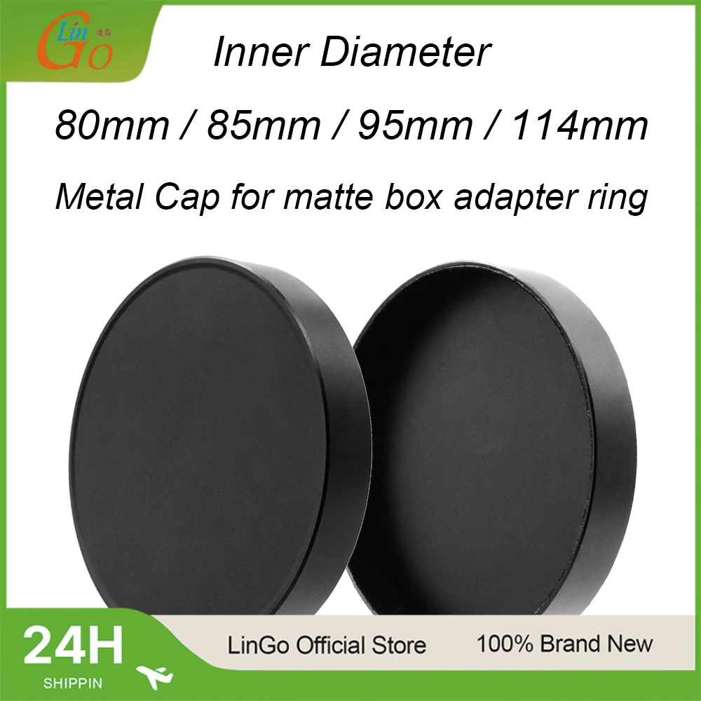 LinGo MetalCap Universal Black Lens Cap for Matte Box and Filter Adapter Rings