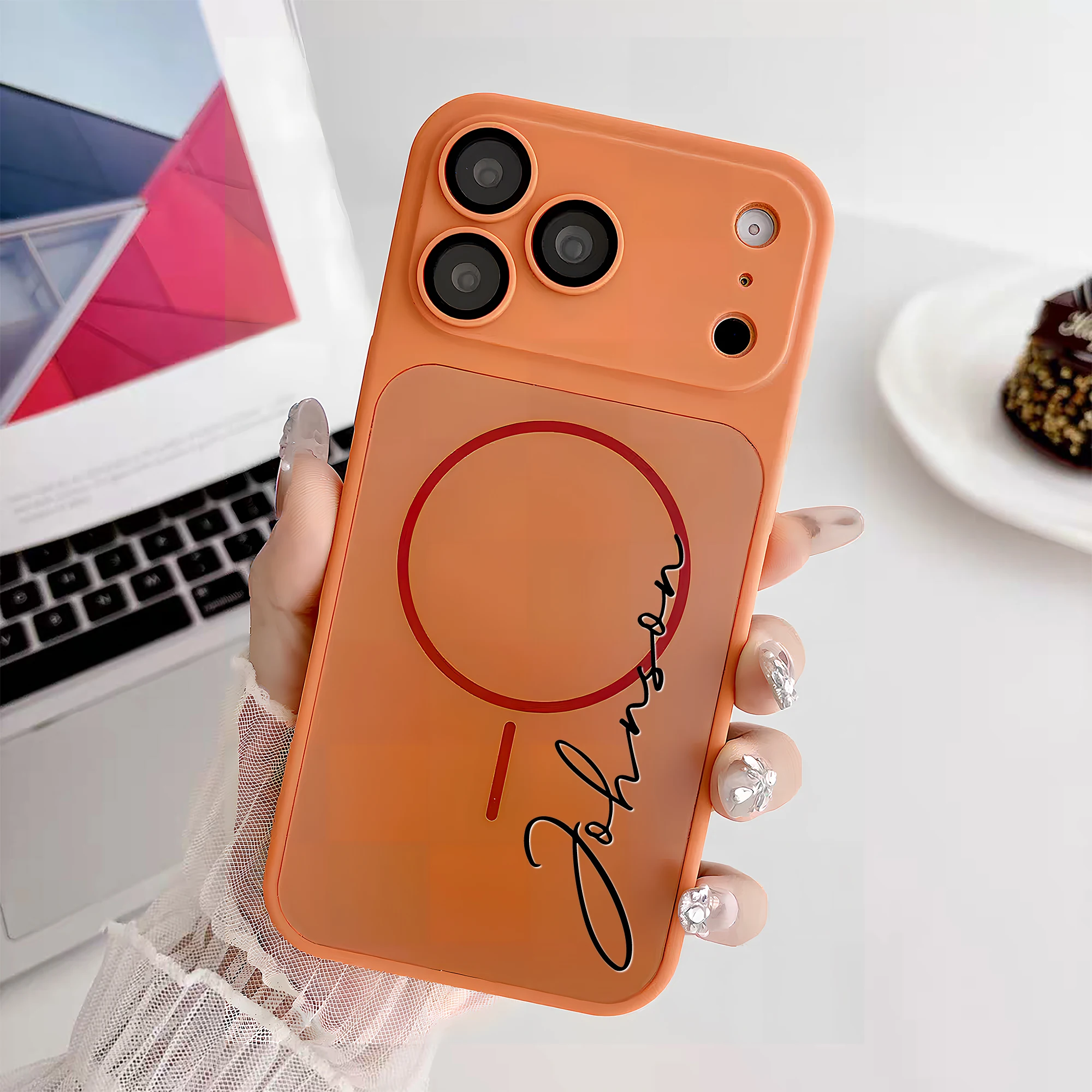 Custom Name Personalized Signature Short Sentences Magnetic TPU Phone Case thumbnail 2