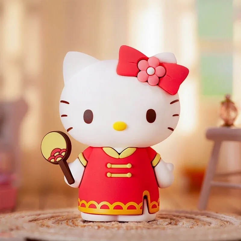 Nuevo producto de Sanrio, conjunto de artículos de punto, módulo espacial de temporada de flores de gato Katie, decoración hecha a mano de alta belleza linda para regalo de niños