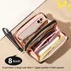 Chic Quilted Long Wallet for Women - Secure Zipper, Multiple Card Slots, Phone Compartment - Versatile Clutch for Every Occasion 3