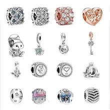 

100% Silver Color charms Shining Shell Family Tree Pumpkin Carriage Charms fit Original Pandora Beads Bracelet silver jewelry