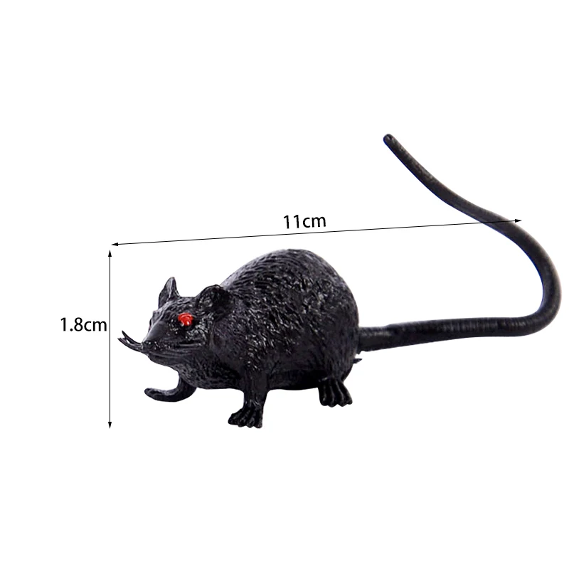 Aorvoras Miniature Black Rats - 5-Pack Halloween Dollhouse Accessories For Fairy Gardens & Crafts - View #4