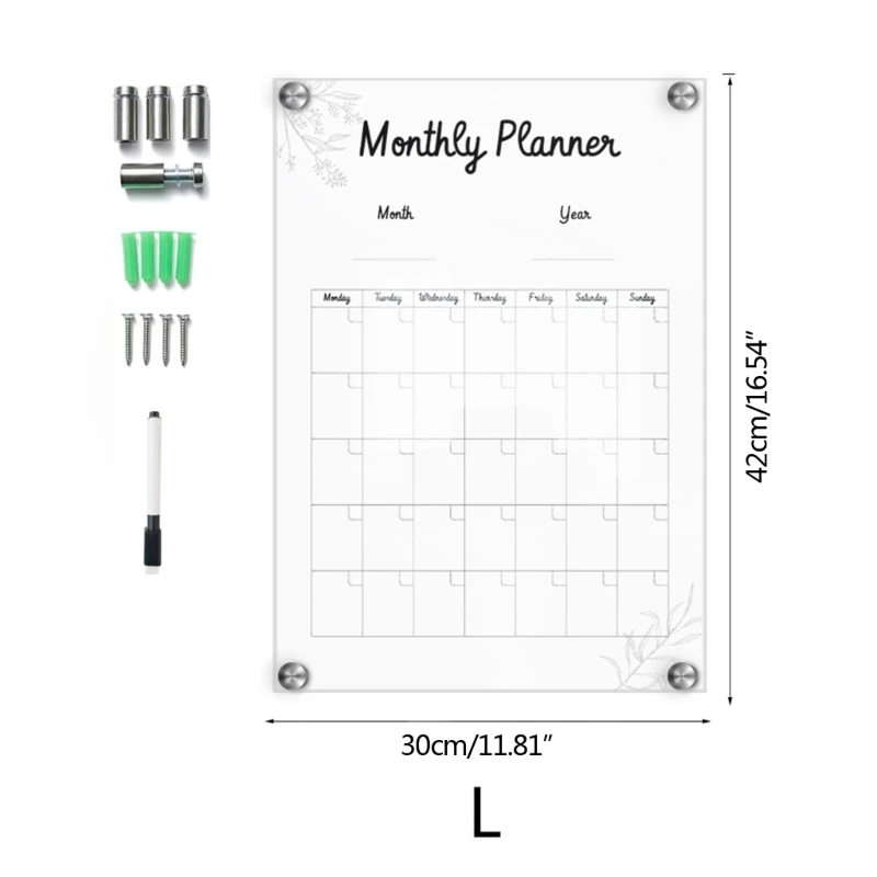 Erasable Family Schedule Planner Acrylic Dry Erase Calendar Board Wall  Mounted Calendar Weekly Whiteboard Easy Install _ - AliExpress Mobile