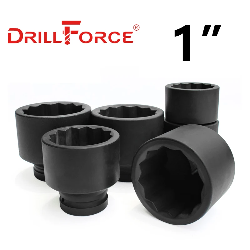 Drillforce 30-65Mm Impact Pneumatico Presa Driver Torx Testa 12 Punti 1 "Adattatore Auto Camion Pneumatico Chiave Strumento Di Riparazione