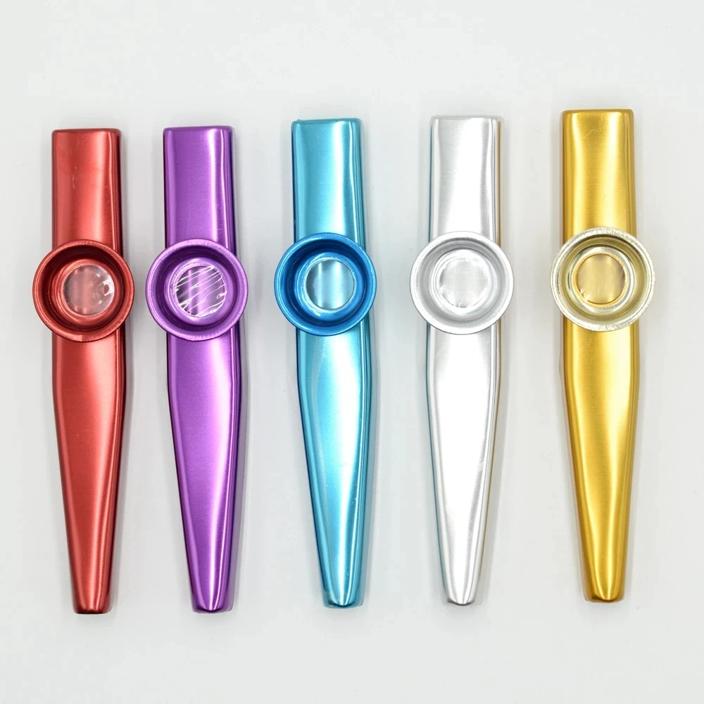 Fashion New Metal Kazoos Musical Instruments Flutes Diaphragm Mouth Kazoos Musical Instruments Good Companion for Guitar