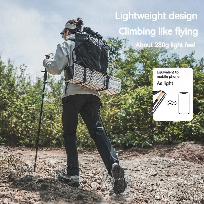 Naturehike BLACKDOG 3-Section Trekking Pole Aluminum Alloy Folding Teleskopic Light Professional Walking Hiking Climbing Stick