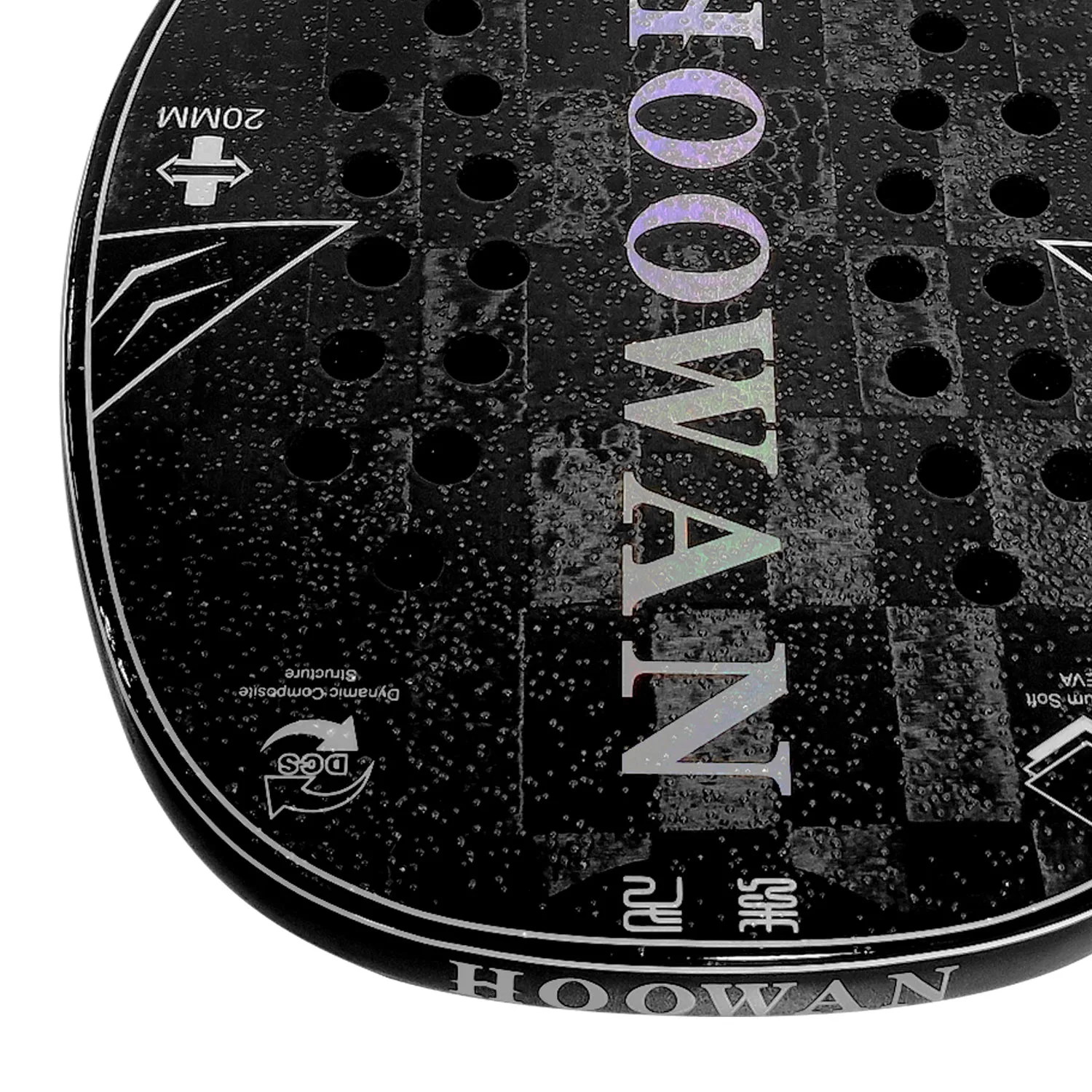 HOOWAN Chiyou 24K Beach Tennis Racket Carbon Fiber with 20mm Carbon Frame Fine Balanced Weapon for Advanced Player