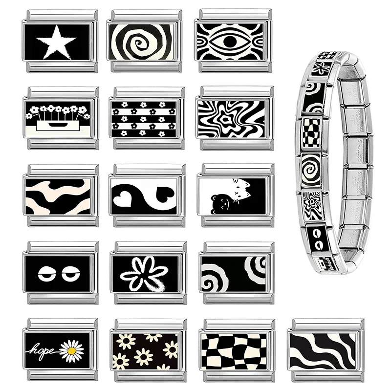 Tai Chi Series Stainless Steel Bracelet DIY Making Link Fashion Jewelry