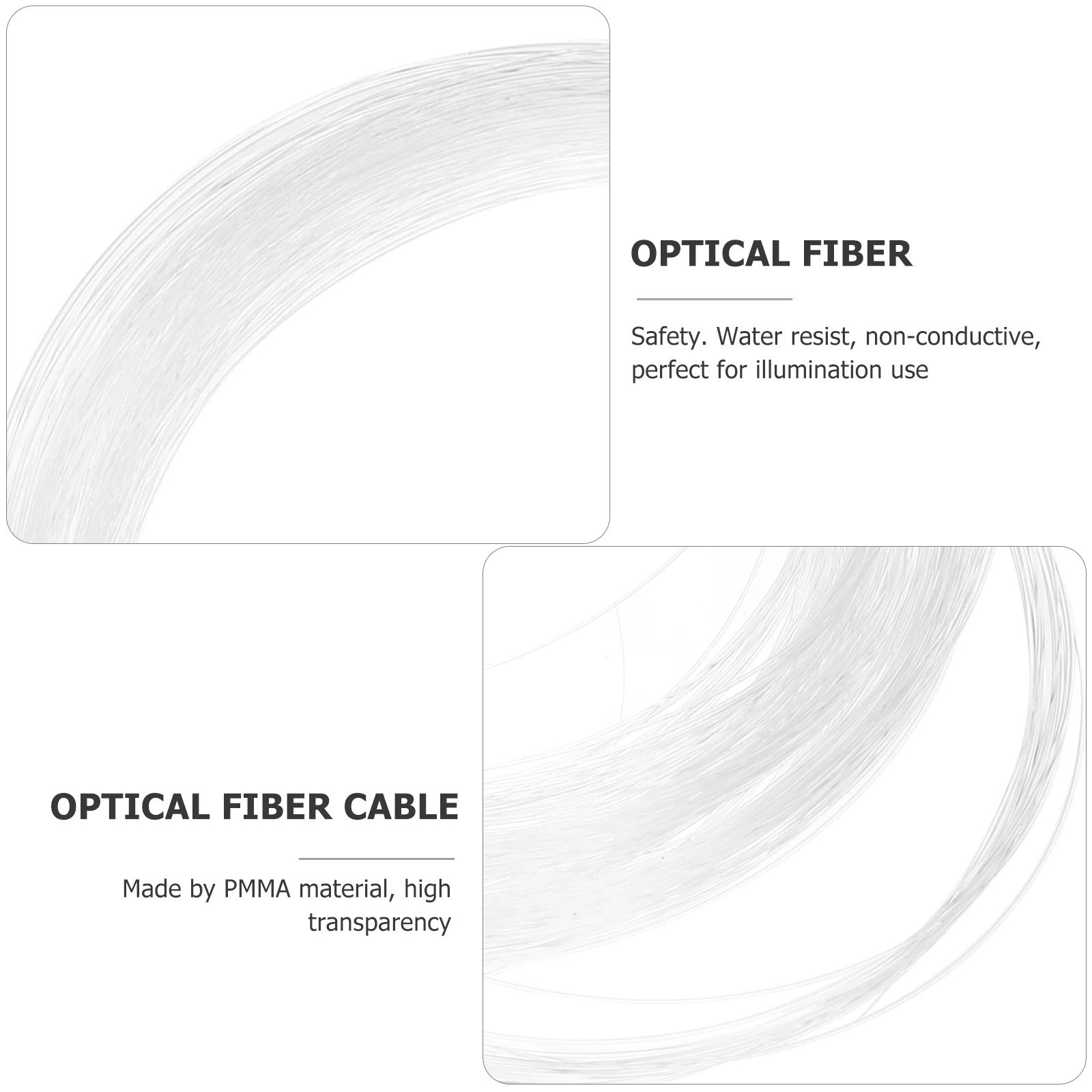 075mm 100 Meters Optical Fiber For Light Guiding Fiber Optic Lighting Fixture fiber optic lamp fiber optic cable fiber optic ceiling kit