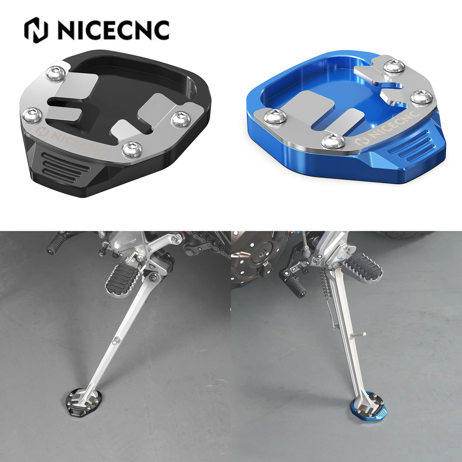 

For Yamaha Tenere 700 World Raid 2022-2023 Kickstand Side Stand Pad Extension Tenere 700 XTZ 700 2019-2024 Rally Edition 2020-24