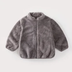 Girls' Pink Thermal Fleece Jacket - Warm Winter Outerwear - 6-12M (F22554GR)