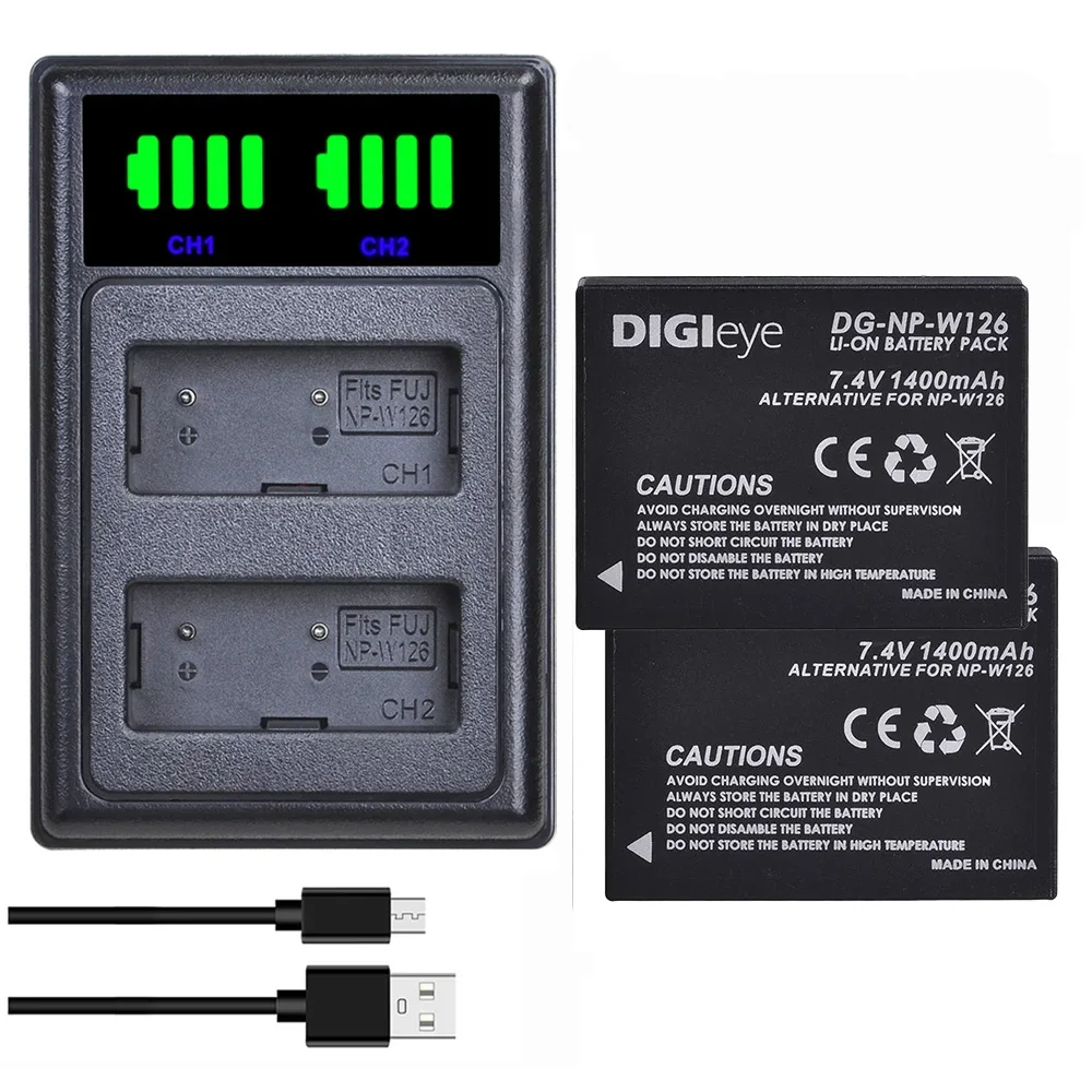 Батарея NP - W126S / BC - W126S с двойным зарядным устройством для Fujifilm X100F X - A1 X - A2 X - A3 X - A5 X - E2 X - E2S X - T1 X - T2 X - T3 FinePix HS33EXR Батарея NP - W126S / BC - W126S с двойным зарядным устройством для Fujifilm X100F X - A1 X - A2 X - A3 X - A5 X - E2 X - E2S X - T1 X - T2 X - T3 FinePix HS33EXR