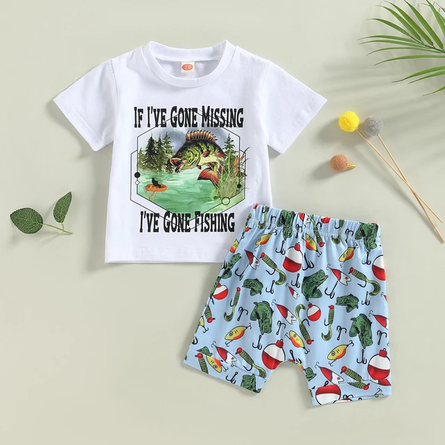 0-24months Baby Boys Summer Fish Outfit White Short Sleeve O Neck Letter  Print Tops + Fish Print Shorts Infant Boys Clothes Set - AliExpress