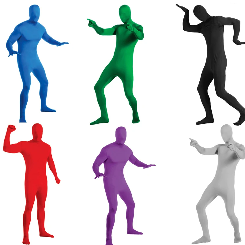 Adult Halloween Cosplay Clothes Invisible Cloak Ninja Nocturnal Jumpsuit Kids Invisibility Skin Tight Full Body Zentai Suit