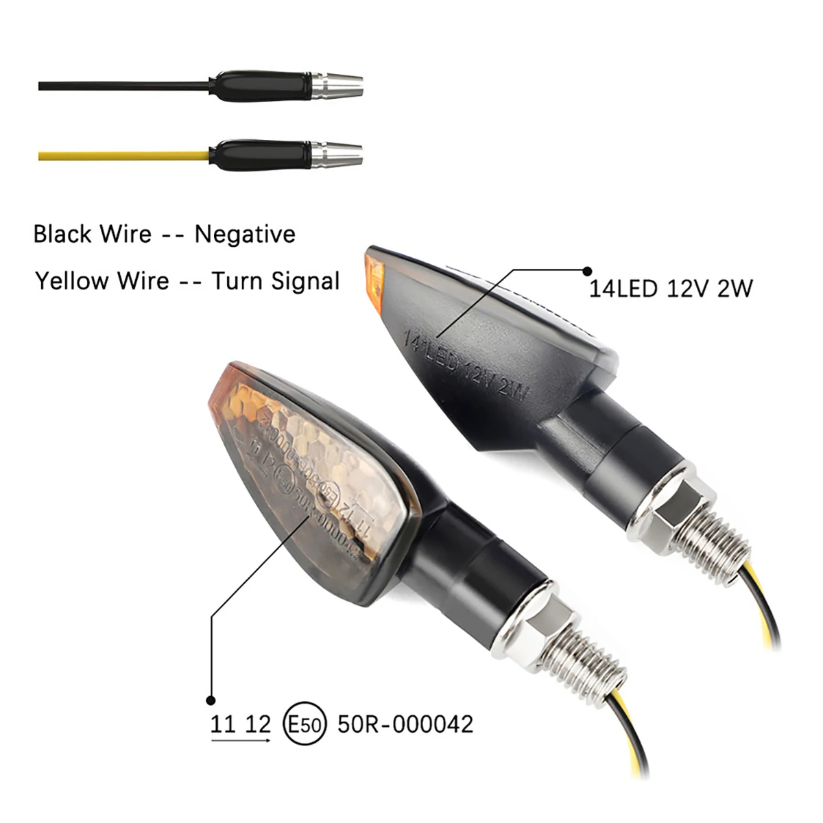 Universal LED Motorcycle Turn Signal Lights 12v Waterproof Amber Flasher Indicator Rear Tail Lamp For Motorbike Blinker Accessori