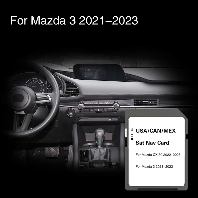 

Suitable For Mazda 3 2021 2022 2023 Vehicle GPS Memory Sat NAV Cover USA CAN MEX Maps Data Update System SD Card