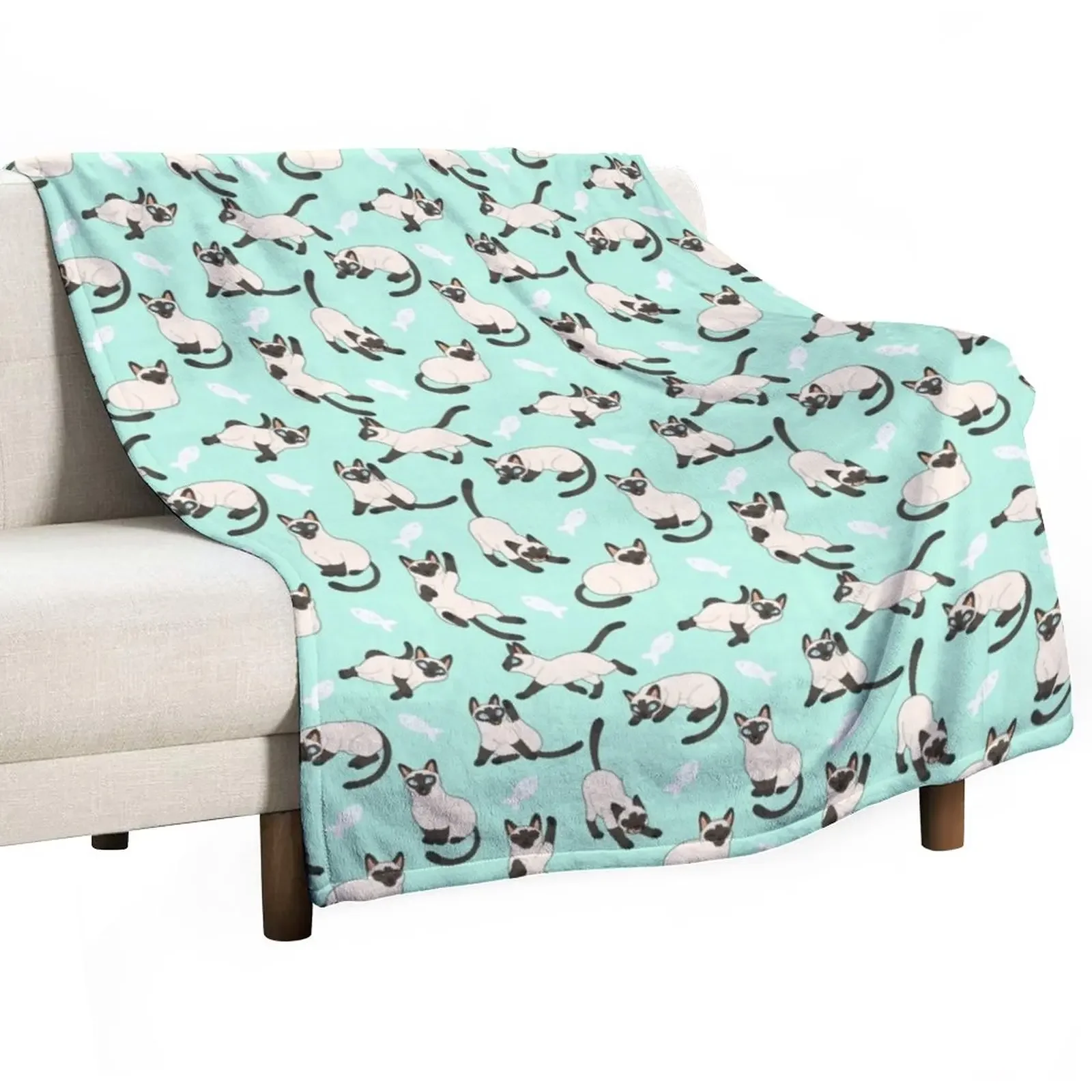 

Siamese Cats Throw Blanket Sleeping Bag Cute Blankets