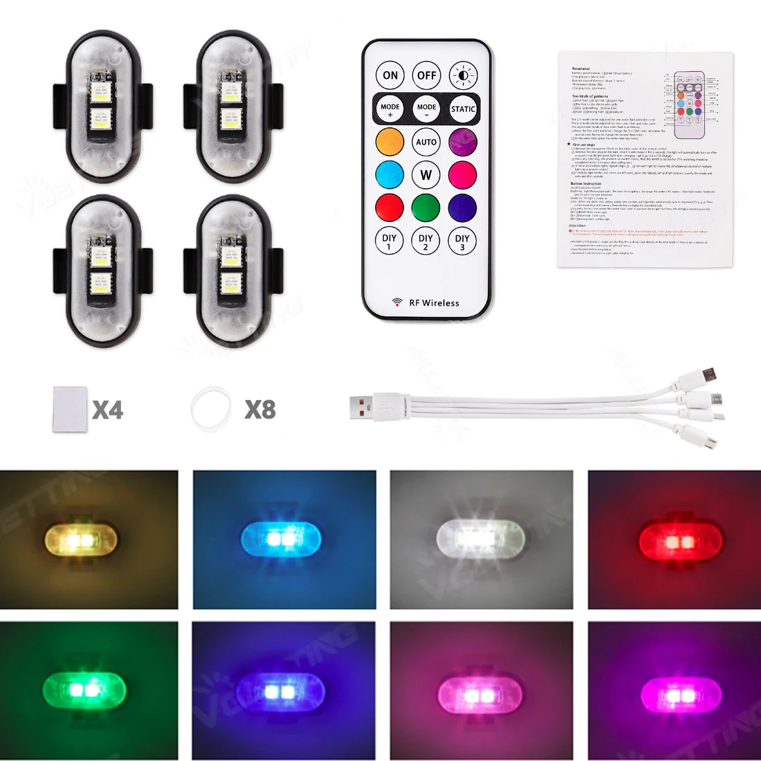 4 Pcs Strobe Light