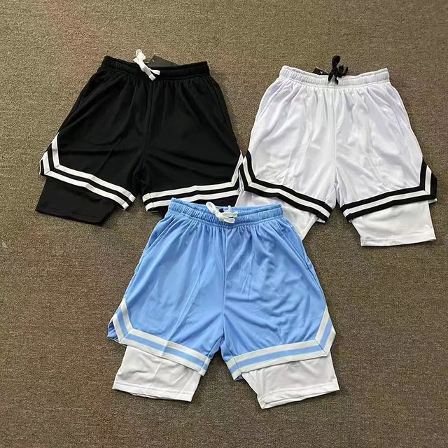 Basketball Shorts Men's Streetwear Training Short Pants Retro Embroidered  Five Points Ball Shorts American Gym Shorts - AliExpress