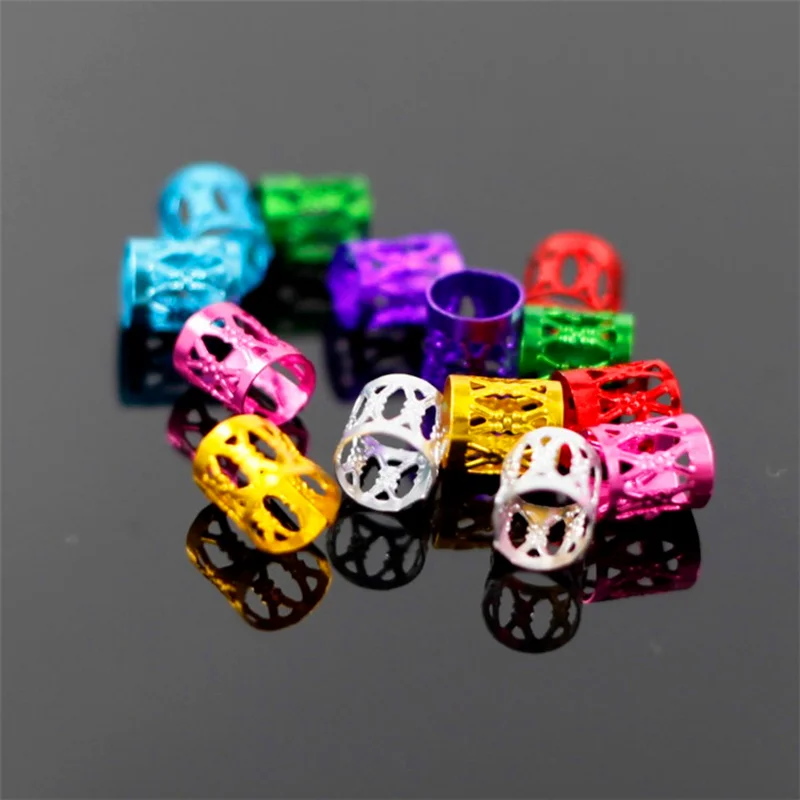 Hair Accessory Jewelry Accessories 100Pcs Dreadlocks Beads Hair Braid Rings Clips Dread Locks Hair Braiding Metal Cuffs Rings