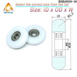 Durable POM Coated Rowing Machine Seat Wheel Bearing Pulley - 38mm - 8x28x10mm