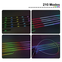 140cm/55.1inch Car Ambient Lights Universal LED Symphony RGB Atmosphere Lamp Acrylic Strips APP Control for Tesla Model 3 Y S X - Image 3