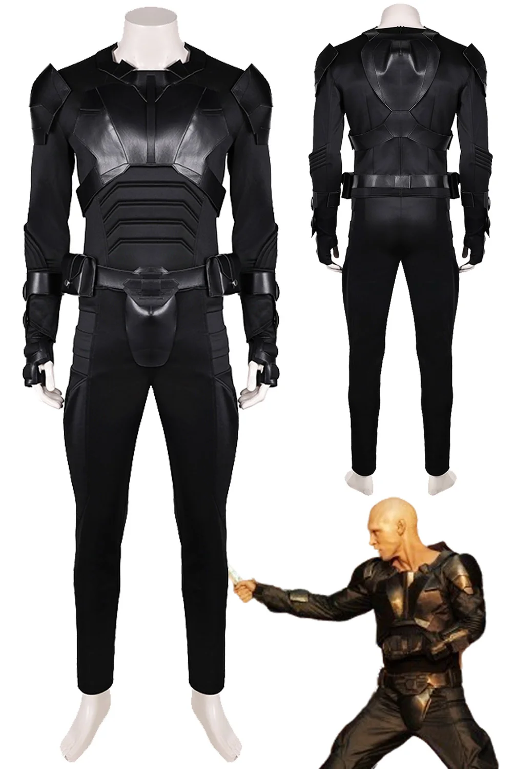 

Feyd-Rautha Battle Cosplay Suit 2024 Movie Dune 2 Jacket Gloves Set Pauldrons Male Men Fantasia Disguise Costume Outfits Suit