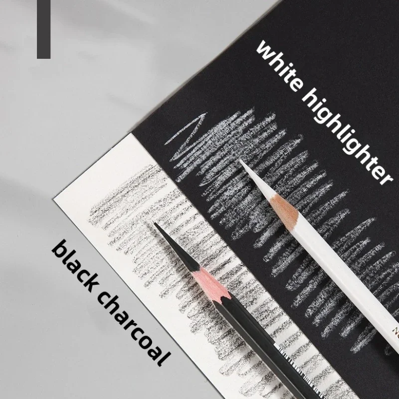 Sketching Pen Set 4MM Sketch White Charcoal Pen High-gloss Pencil Set Student Painting Soft Charcoal Art Supplies Durable and Not Easy To Break