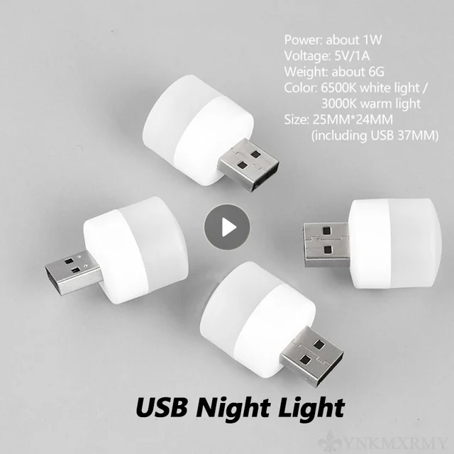 USB Plug Lamp Computer Mobile Power Charging USB Small Book Lamps LED Eye Protection Reading Light