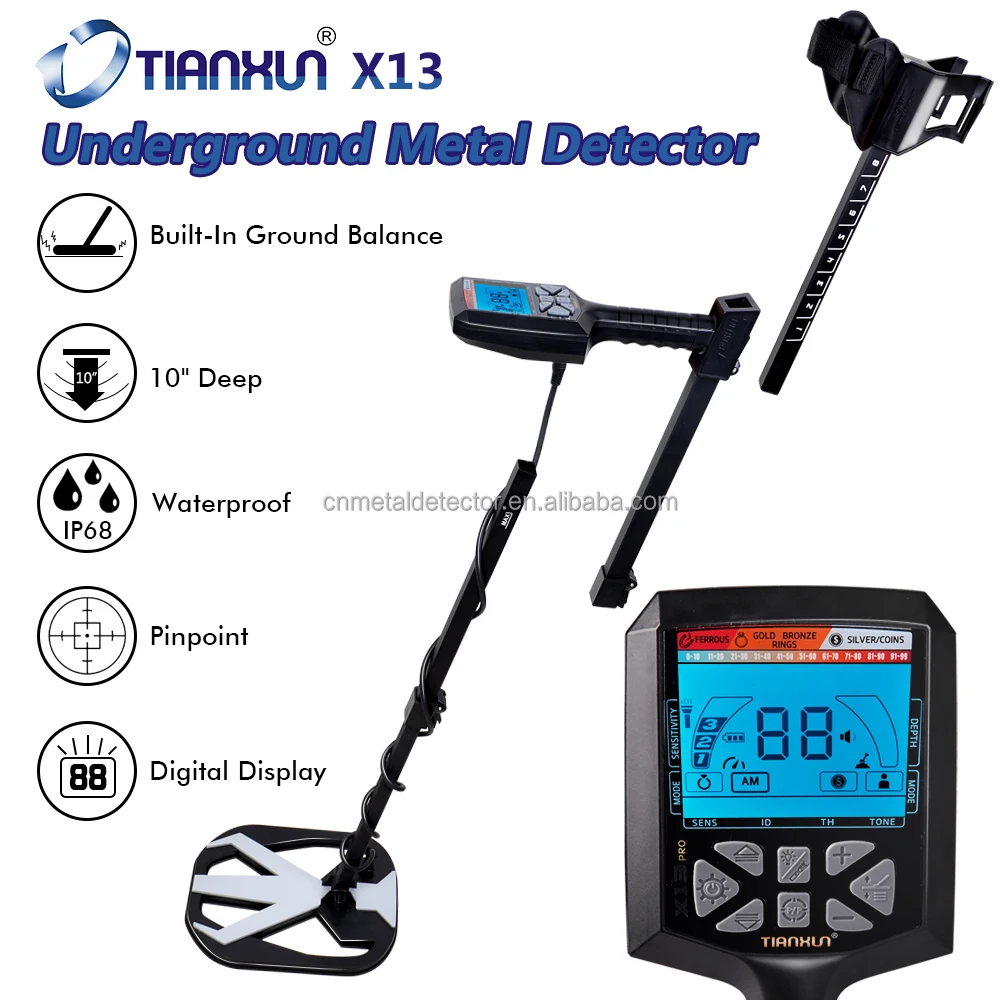 NEW Treasure Hunting Professional Industrial Metal Detector Gold Detector X13 Go