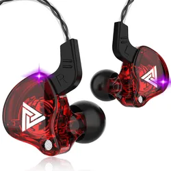 Premium HiFi Wired Earphone with Copper Driver and Built-In Mic (Red)