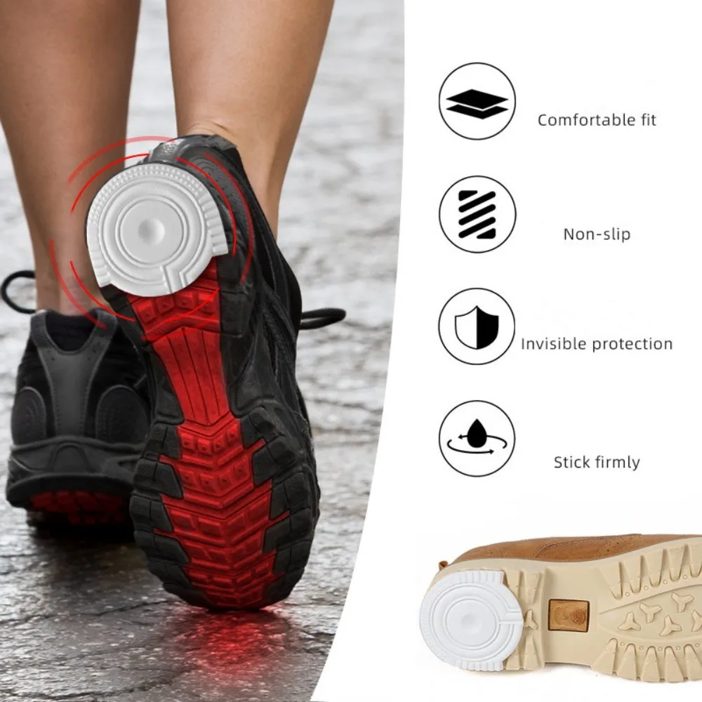 

1 Pair Anti-Slip Shoes Mat Stickers Sole Protector Wear-Resistant Rubber Shoe Pieces Self-Adhesive Heel Protection Sole Sticker