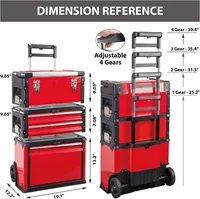 Furniture supplies BIG RED TRJF-C305ABD Torin Garage Workshop Organizer: Portable Steel and Plastic Stackable Rolling Upright Tr 2