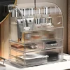 30x17.5x36cm Large Drawer Organizer Makeup Clear Acrylic Box With Perfume Cosmetic Display Capacity Lid Cosmet Storage Box 2
