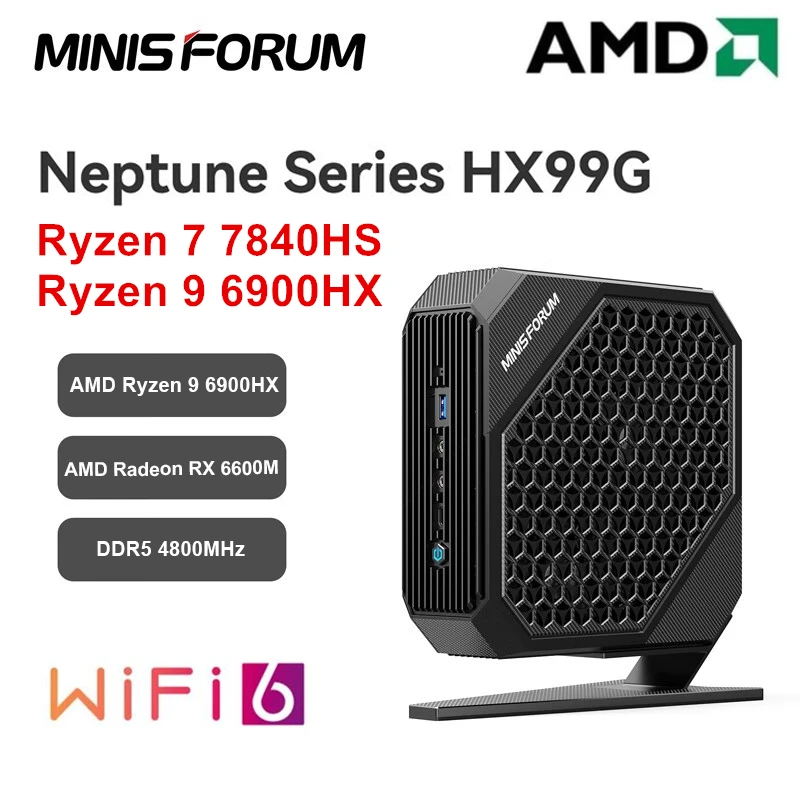 MinisForum HX100G HX99G Gaming Mini PC AMD Ryzen 7 7840HS 9 6900HX 